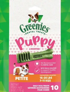 Greenies Puppy Dental Dog Treats Petite 10 Count 6-oz