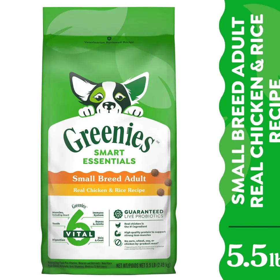 Greenies Smart Essentials Small Breed Adult Dry Dog Food Real Chicken & Rice Recipe 5.5-lb