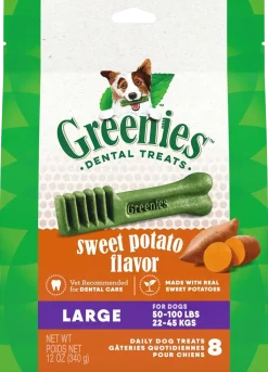 Greenies Sweet Potato Dog Dental Treats Large 12-oz 8 Count