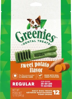 Greenies Sweet Potato Dog Dental Treats Regular 12-oz 12 Count