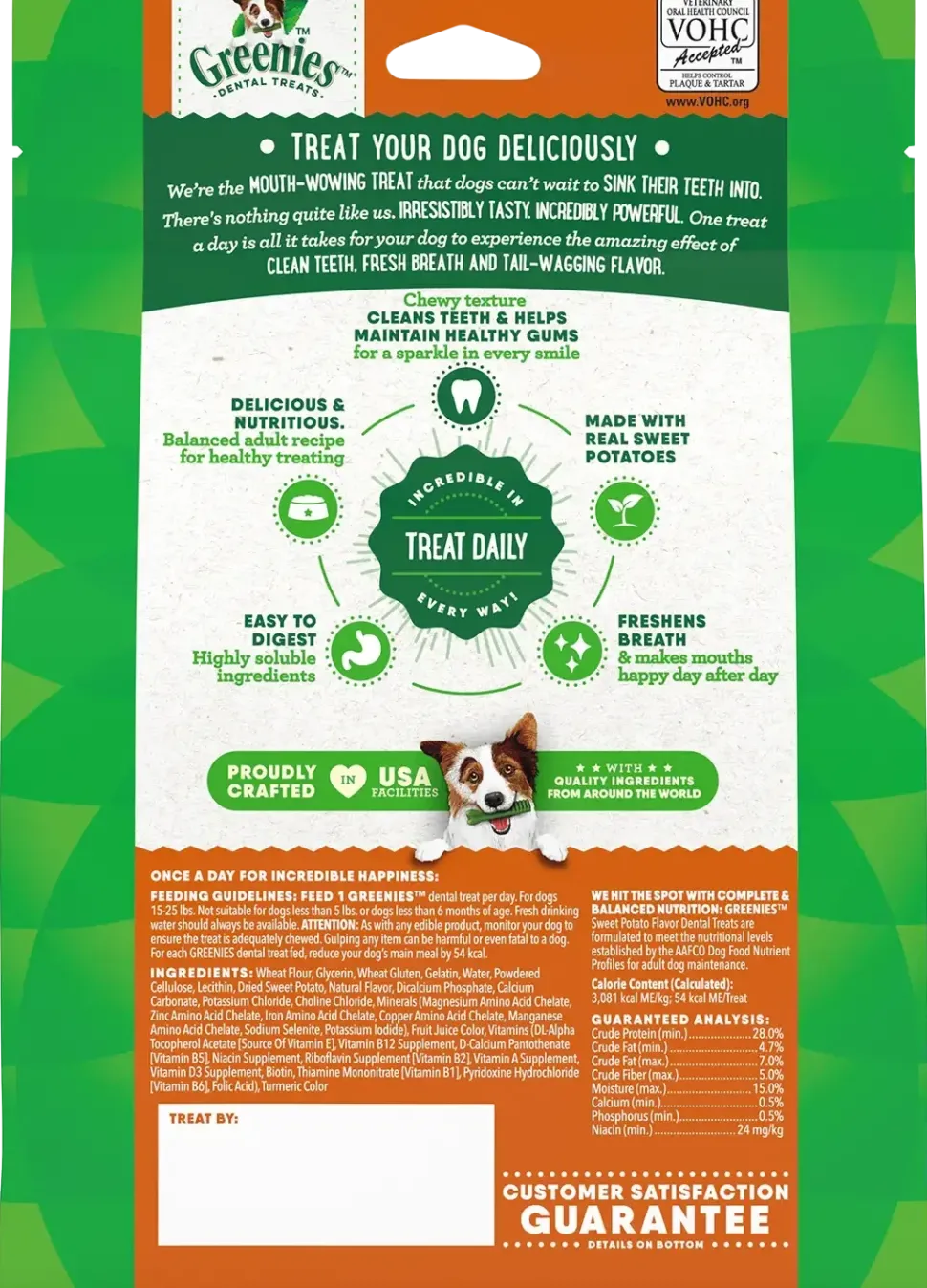 Greenies Sweet Potato Dog Dental Treats Petite 12-oz 20 Count