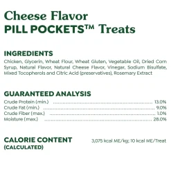 Greenies Tablet Pill Pockets Dog Treats Cheese 3.2-oz 30 Count