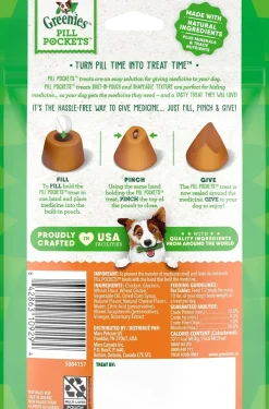 Greenies Tablet Pill Pockets Dog Treats Cheese 3.2-oz 30 Count