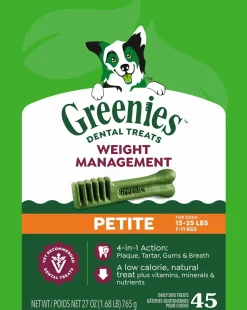 Greenies Weight Management Dog Dental Treats Petite 45 Count 27-oz