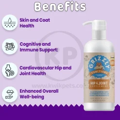 Grizzly Hip & Joint Support Liquid Supplement for Dogs & Cats 16-oz
