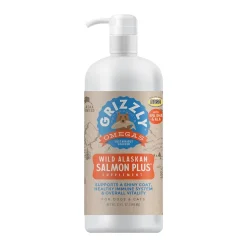 Grizzly Wild Alaskan Salmon Oil Plus Food Supplement for Dogs & Cats 32-oz