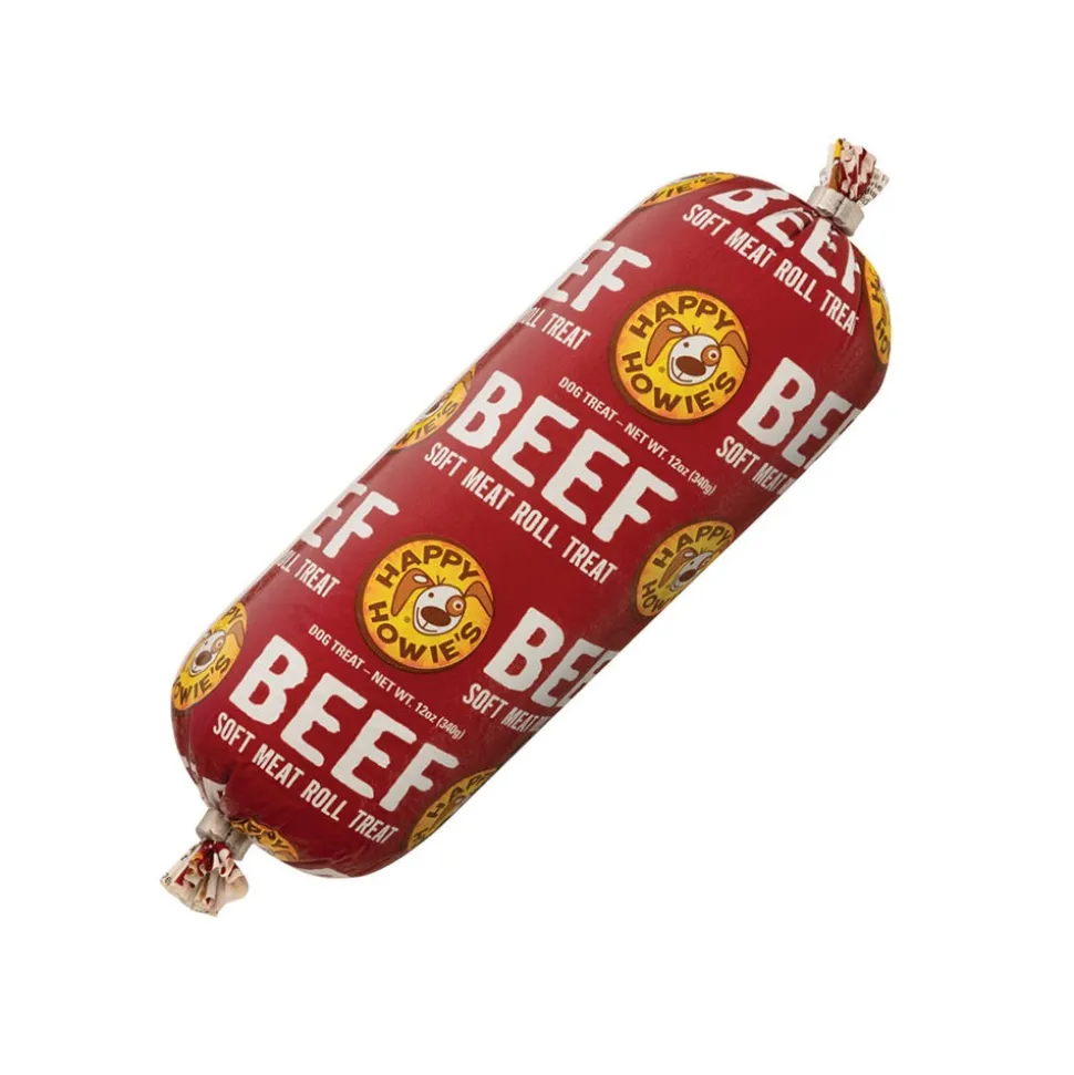 Happy Howie's Beef Soft Meat Roll Dog Treat 12-oz