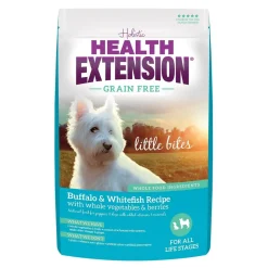 Health Extension Grain-Free Little Bites Dry Dog Food Buffalo & Whitefish Recipe 10-lb