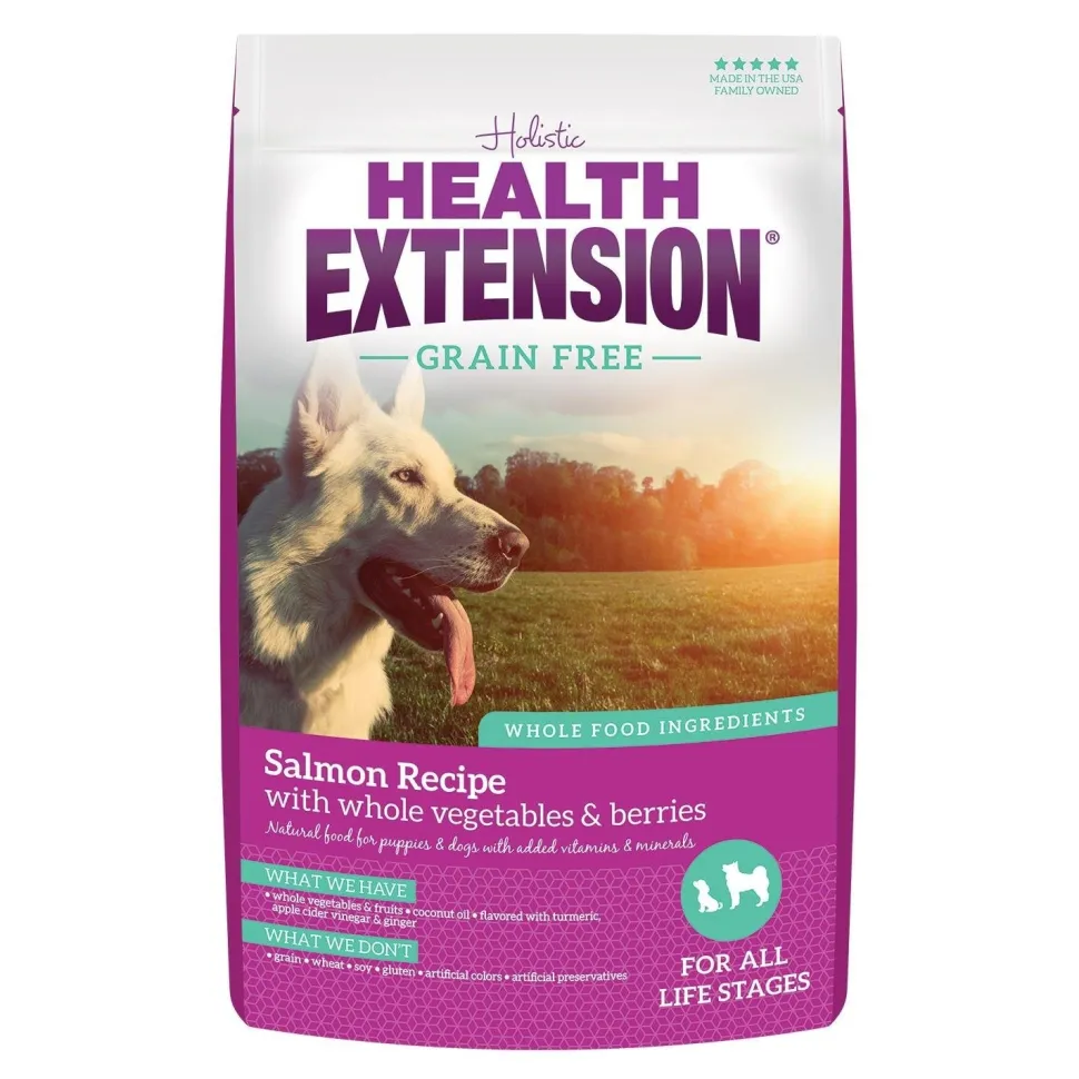 Health Extension Grain-Free Salmon & Sweet Potato Recipe With Whole Vegetables & berries Dry Dog Food 10-lb
