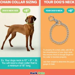 Herm Sprenger Dog Chain Training Collar 18-in Neck 2.0-mm Wide