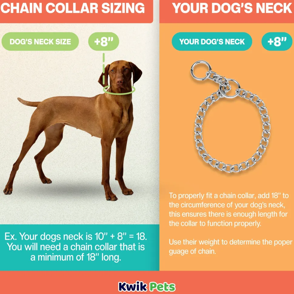 Herm Sprenger Dog Chain Training Collar 18-in Neck 2.0-mm Wide