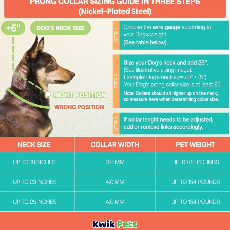 Herm Sprenger Fur Saver Link Dog Chain Training Collar 25-in Neck 4.0-mm Wide