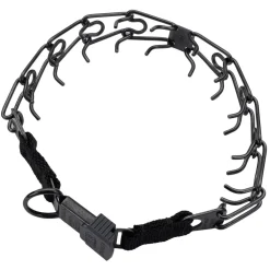 Herm Sprenger Ultra-Plus Black Stainless Dog Prong Training Collar with ClicLock 14-in Neck 2.25-mm Wide