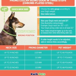 Herm Sprenger Ultra Plus Dog Prong Training Collar 22-in Neck 3.8-mm Wide
