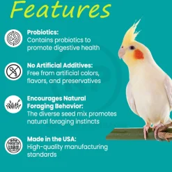 Higgins Mayan Harvest YuCatan Blend Conure Cockatiel Lovebird & Parrotlet Bird Food 3-lb