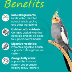 Higgins Safflower Gold Natural Blend Conure & Cockatiel Bird Food 3-lb