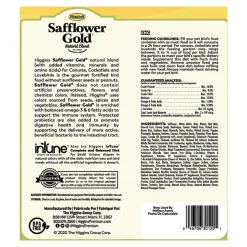 Higgins Safflower Gold Natural Blend Conure & Cockatiel Bird Food 3-lb