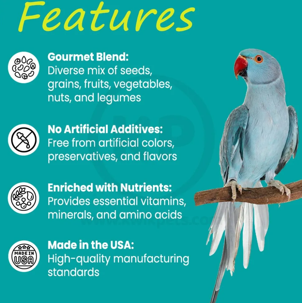 Higgins Sunburst Gourmet Blend Parrot Bird Food 3-lb