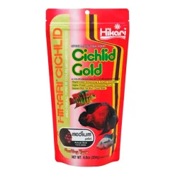 Hikari USA Cichlid Gold Floating Medium Pellets Fish Food 8.8-oz