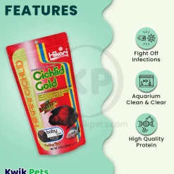 Hikari USA Cichlid Gold Floating Baby Pellets Fish Food 8.8-oz