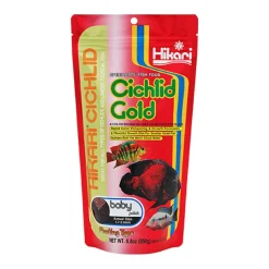 Hikari USA Cichlid Gold Floating Baby Pellets Fish Food 8.8-oz