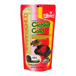 Hikari USA Cichlid Gold Floating Mini Pellets Fish Food 8.8-oz