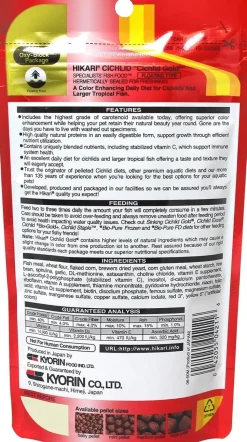 Hikari USA Cichlid Gold Floating Large Pellets Fish Food 2-oz