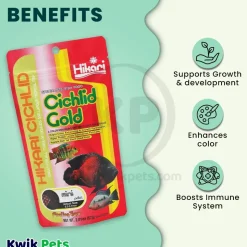 Hikari USA Cichlid Gold Floating Mini Pellets Fish Food 2.01-oz