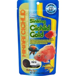Hikari USA Cichlid Gold Sinking Mini Pellets Fish Food 3.5-oz