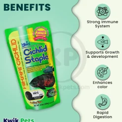 Hikari USA Cichlid Staple Floating Mini Pellets Fish Food 8.8-oz