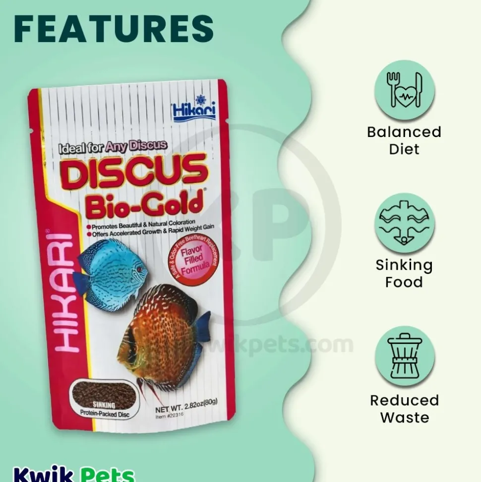 Hikari USA Discus Bio-Gold Sinking Pellets Fish Food 2.82-oz
