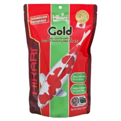 Hikari USA Gold Color Enhancing Floating Large Pellet Fish Food for Koi and Pond Fishes 17.6-oz