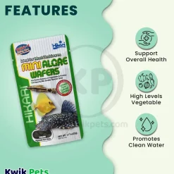 Hikari USA Mini Algae Wafers Sinking Fish Food 0.77-oz