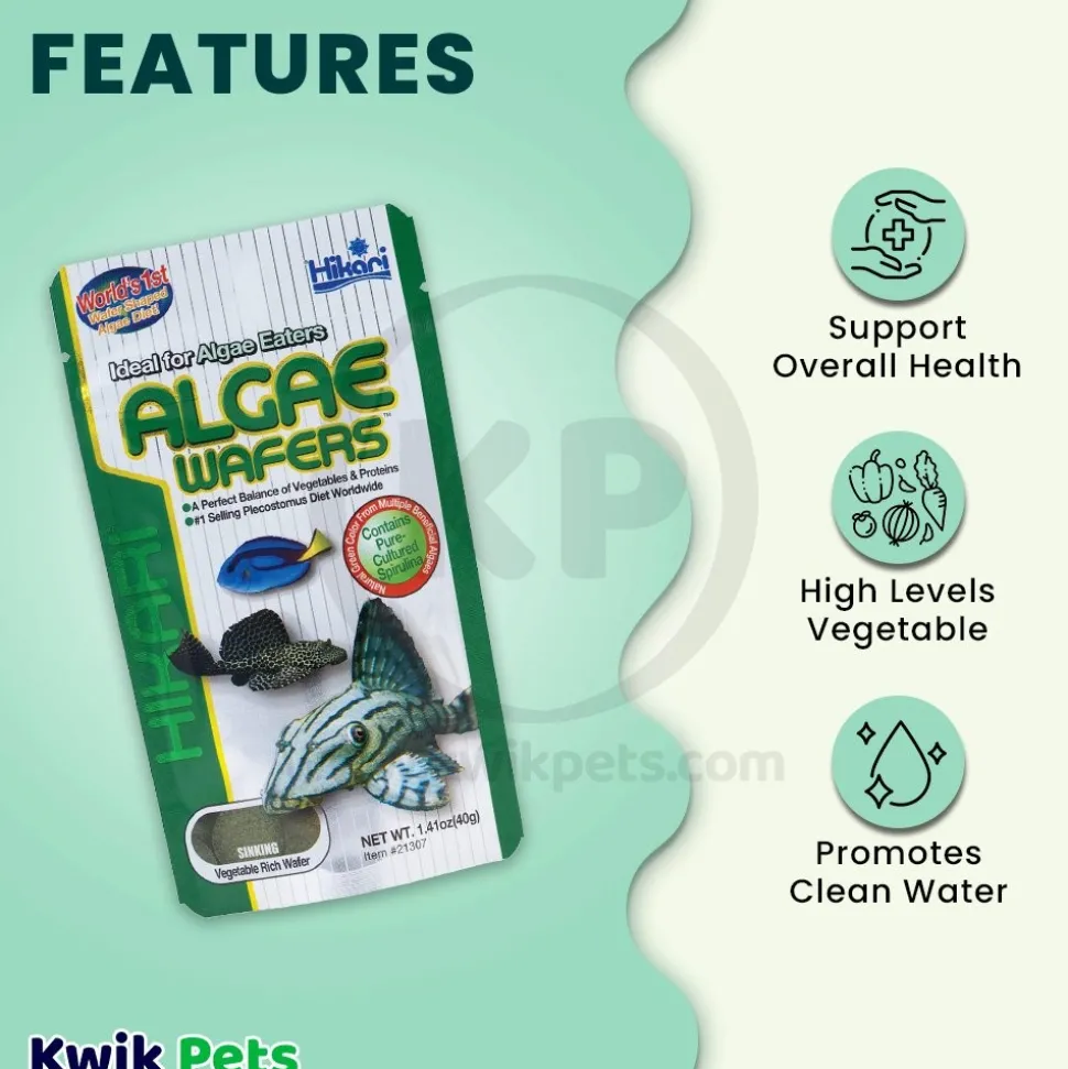 Hikari USA Rapidly Sinking Algae Wafers Fish Food 1.41-oz