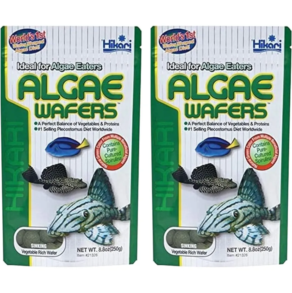 Hikari USA Rapidly Sinking Algae Wafers Fish Food 8.8-oz 2 Pack
