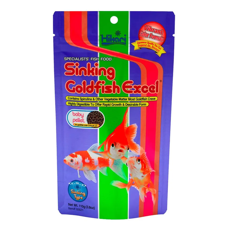 Hikari USA Sinking Goldfish Excel Baby Pellets Fish Food 3.8-oz