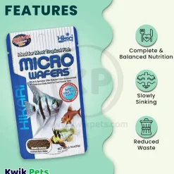 Hikari USA Tropical Slow Sinking Micro Wafers Fish Food 0.7-oz