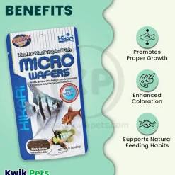 Hikari USA Tropical Slow Sinking Micro Wafers Fish Food 0.7-oz