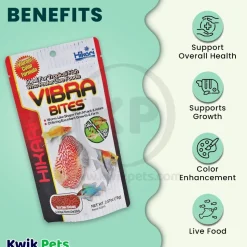 Hikari USA Vibra Bites Tropical Very Slow Sinking Fish Food 2.57-oz