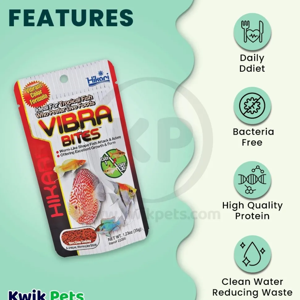 Hikari USA Vibra Bites Tropical Very Slow Sinking Fish Food 1.23-oz