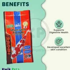 Hikari USA Wheat-Germ Floating Medium Pellet Fish Food for Koi Goldfish & Other Pond Fishes 4.4-lb