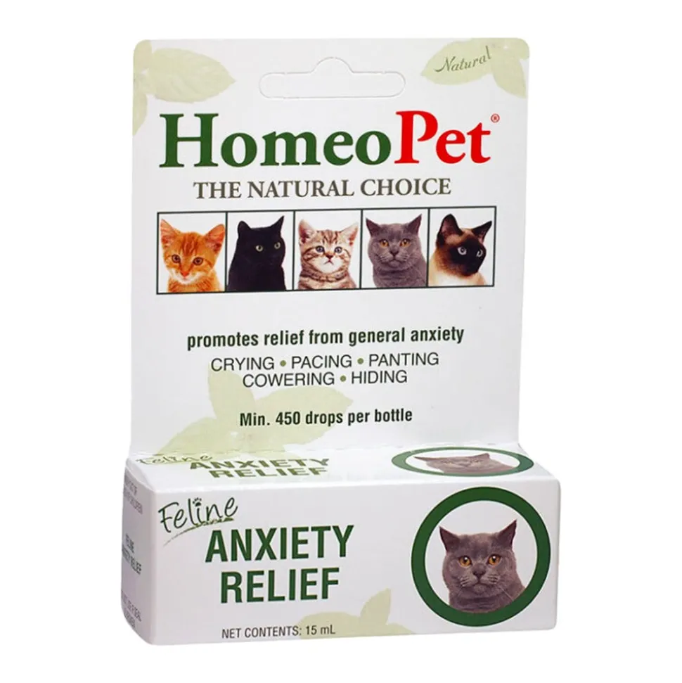 HomeoPet Feline Anxiety Relief Calming Supplement for Cats 15 ml