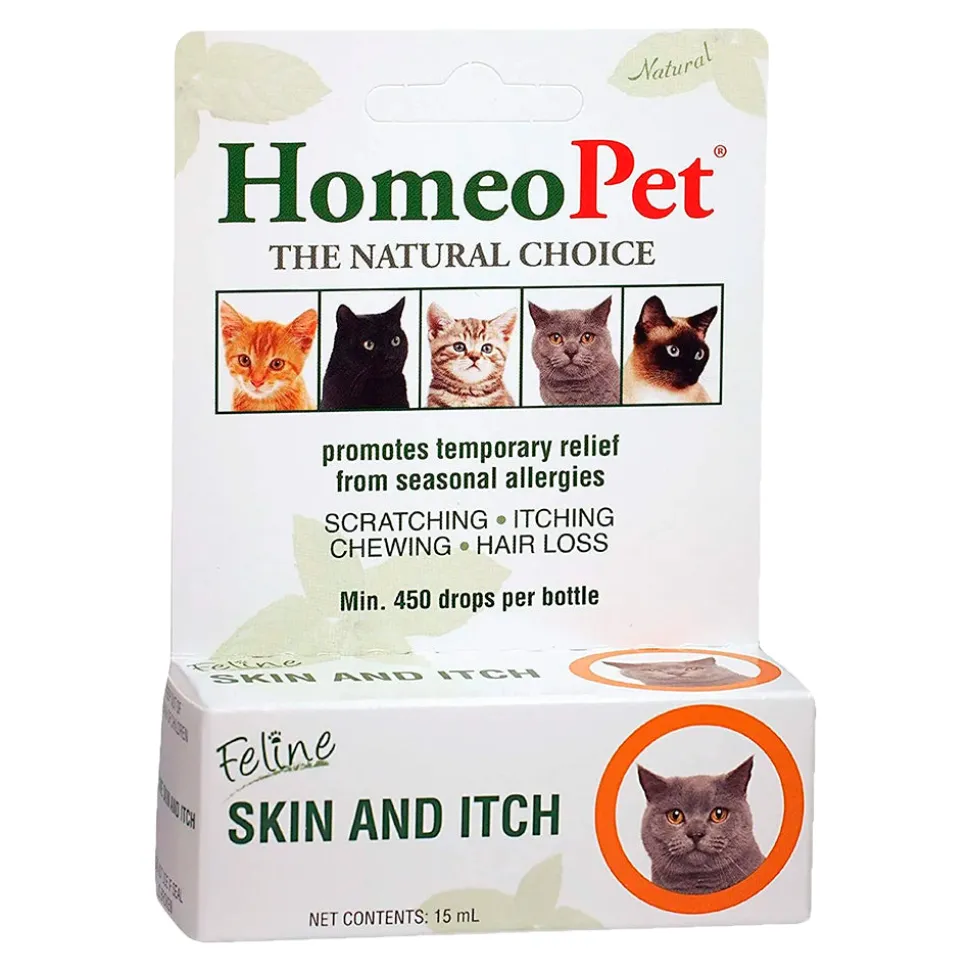 HomeoPet Feline Skin & Itch Relief Supplement for Cats 15 ml