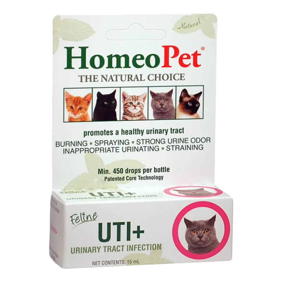 HomeoPet Feline UTI + Urinary Track Infection Relief Supplement for Cats 15 ml
