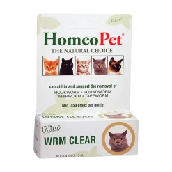 HomeoPet Feline WRM Clear Dewormer for Cats 15 ml
