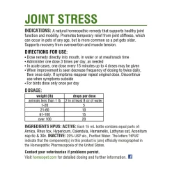 HomeoPet Joint Stress Relief Supplement for All Pets 15 ml