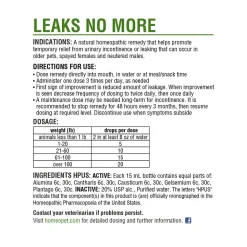HomeoPet Leaks No More Urinary Support Supplement for Dogs & Cats 15 ml