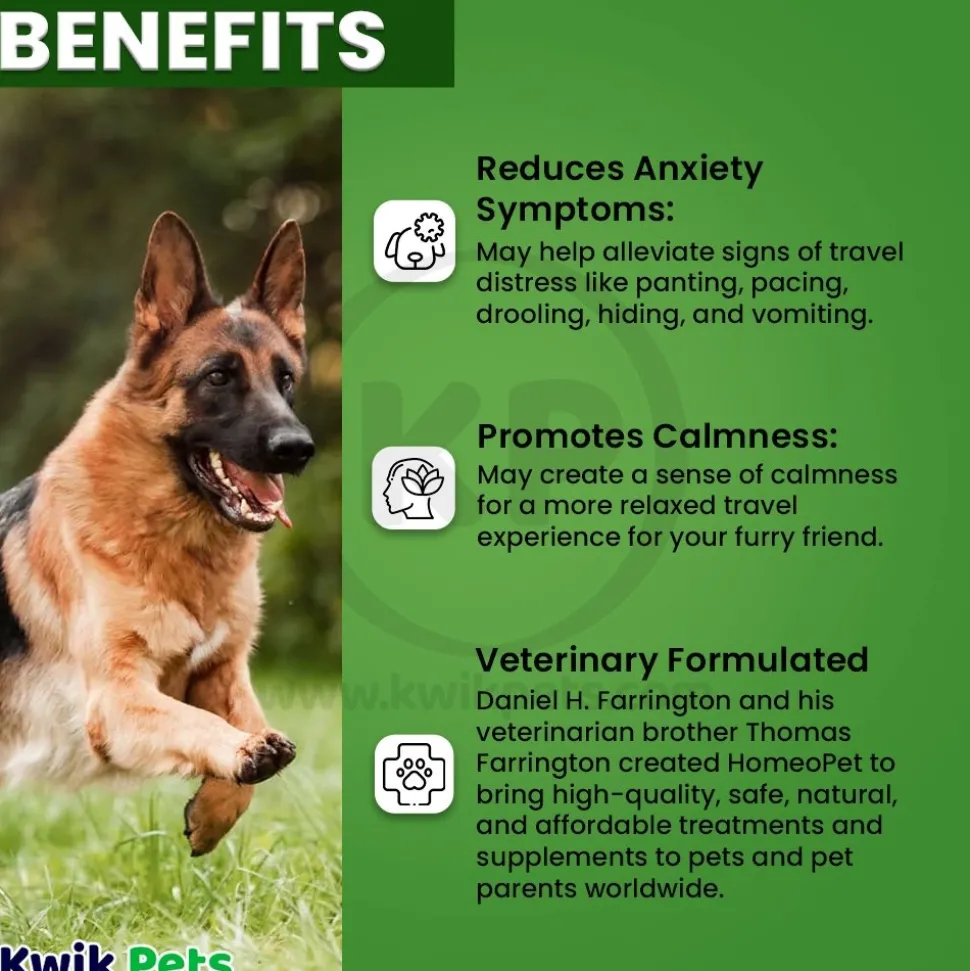 HomeoPet Travel Anxiety Supplement for All Pets 15 ml