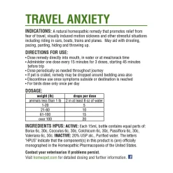 HomeoPet Travel Anxiety Supplement for All Pets 15 ml
