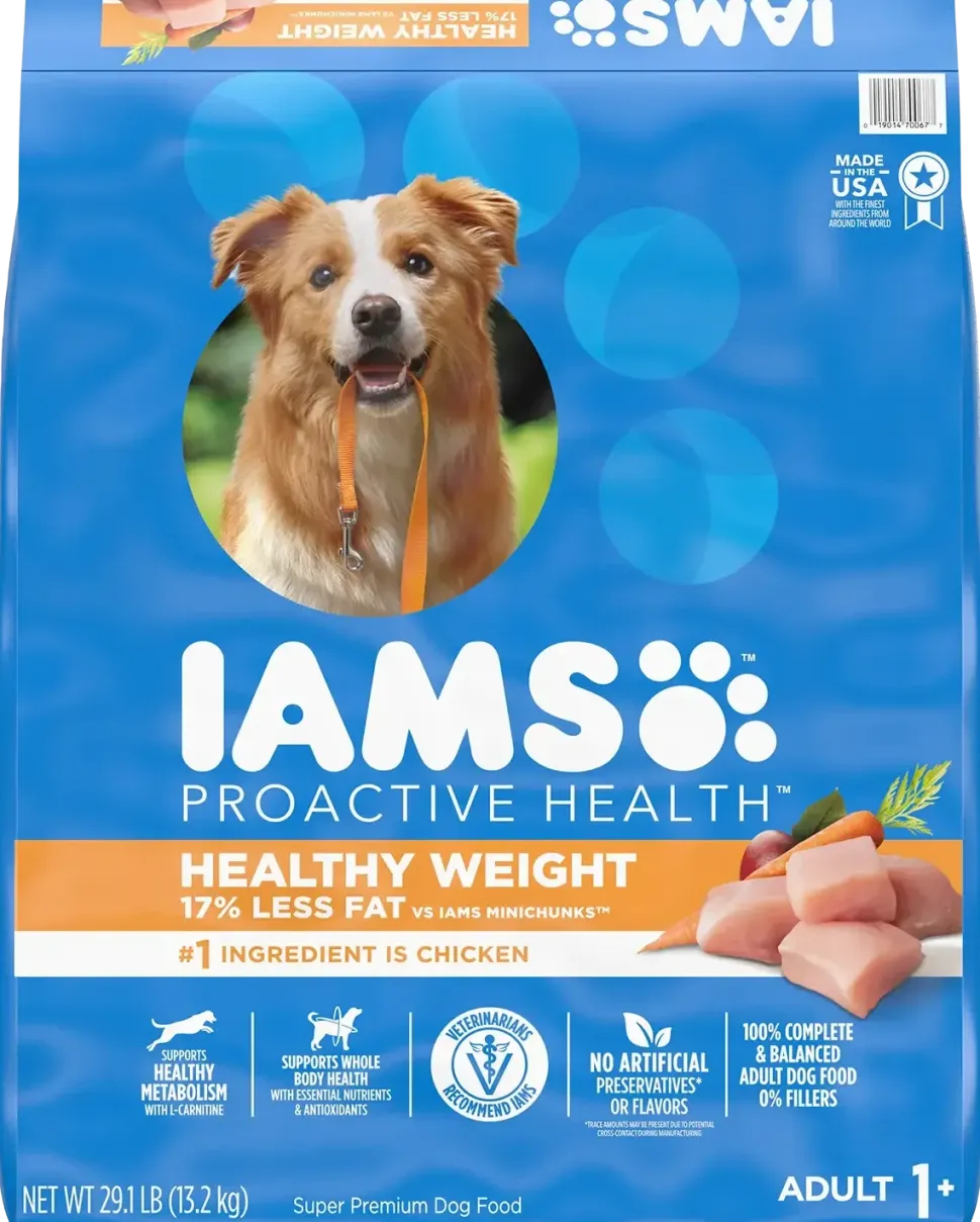 IAMS Healthy Weight Adult Dry Dog Food Chicken 29.1-lb